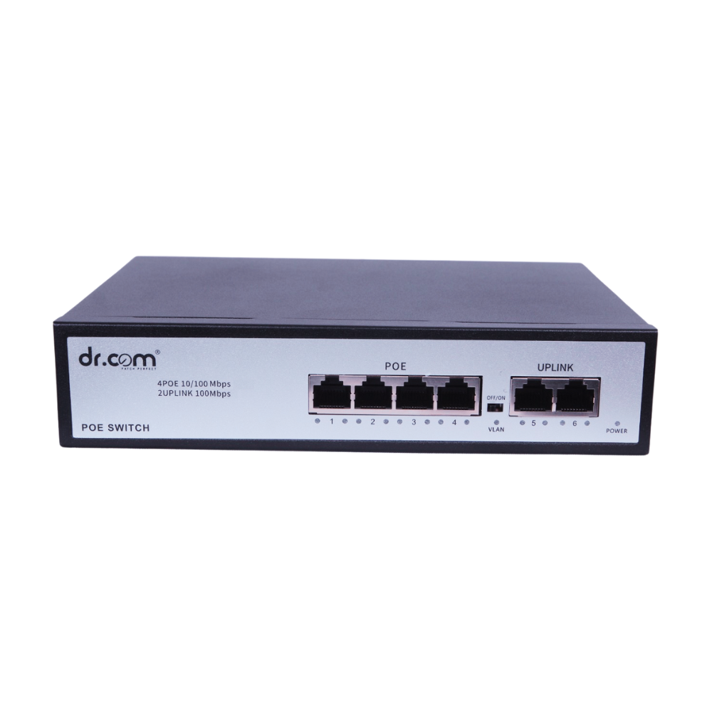 6-port Desktop Switch with 4-port PoE+